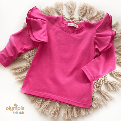 Bluzka dziecięca z dużymi  falbankami | OLYMPIA KIDS STYLE