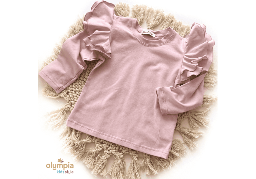 Bluzka dziecięca z dużymi  falbankami | OLYMPIA KIDS STYLE