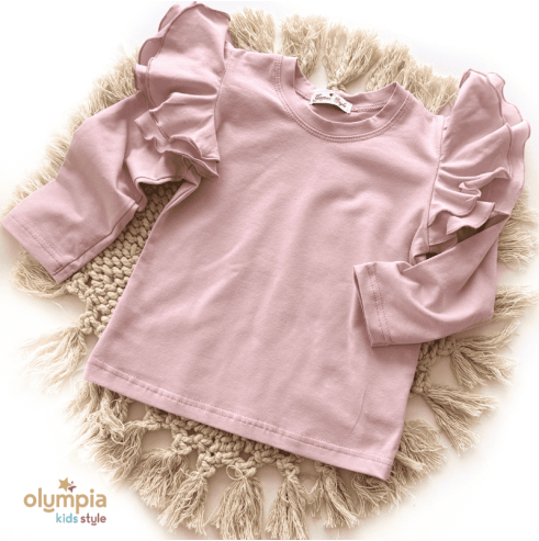 Bluzka dziecięca z dużymi  falbankami | OLYMPIA KIDS STYLE
