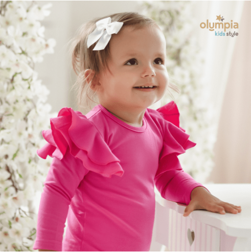 Bluzka dziecięca z dużymi  falbankami | OLYMPIA KIDS STYLE