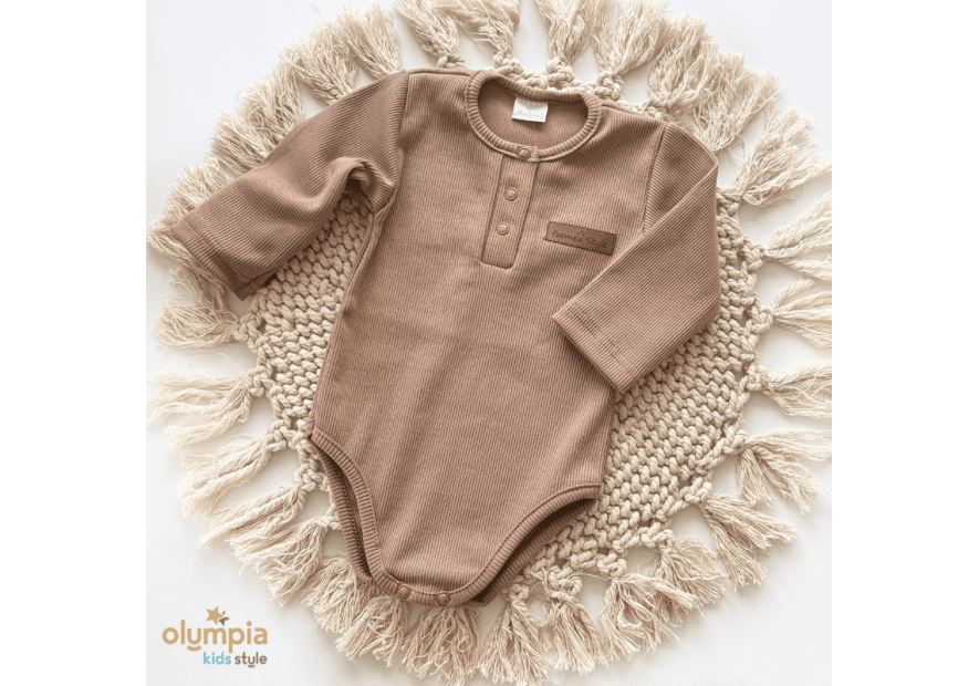 Bawełniane body dla niemowlaka z długim rękawem | Olympia Kids Style