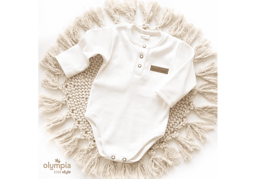 Bawełniane body dla niemowlaka z długim rękawem | Olympia Kids Style