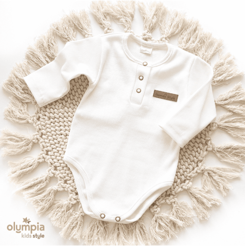 Bawełniane body dla niemowlaka z długim rękawem | Olympia Kids Style