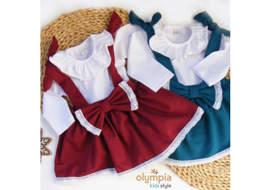 Świąteczna spódnica w kratę| Olympia kids style