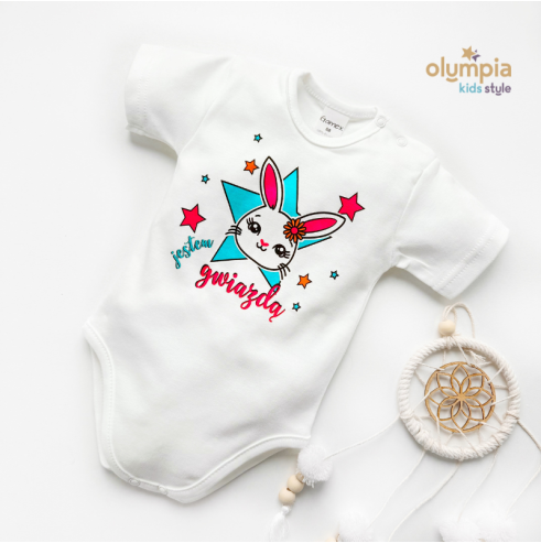 Bawełniane body niemowlęce z polskim napisem | OLYMPIA KIDS STYLE
