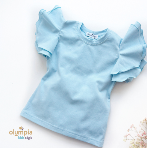 Bluzka dziecięca z dużymi  falbankami | OLYMPIA KIDS STYLE