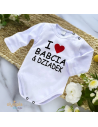Body niemowlęce Babcia & Dziadek białe