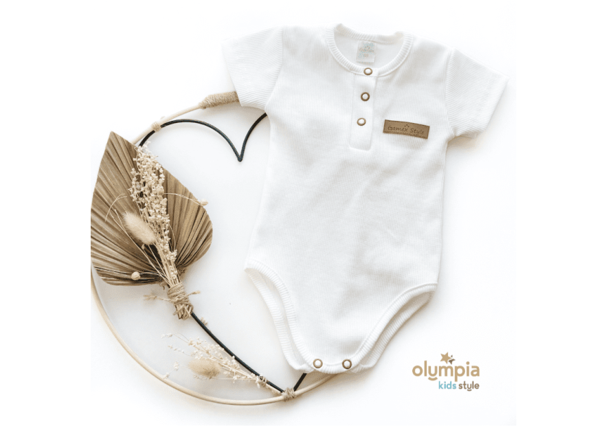 Bawełniane body dla niemowlaka z długim rękawem | Olympia Kids Style