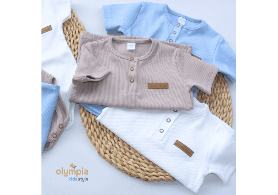 Bawełniane body dla niemowlaka z długim rękawem | Olympia Kids Style