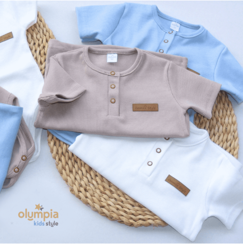 Bawełniane body dla niemowlaka z długim rękawem | Olympia Kids Style