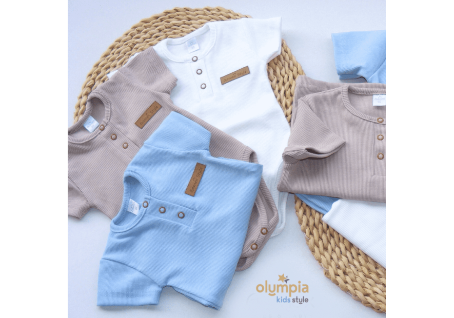 Bawełniane body dla niemowlaka z długim rękawem | Olympia Kids Style