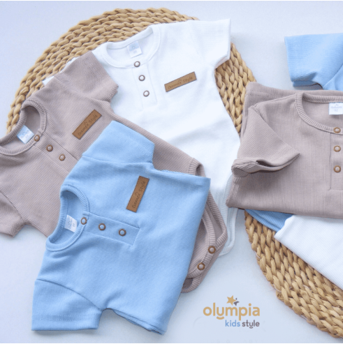 Bawełniane body dla niemowlaka z długim rękawem | Olympia Kids Style