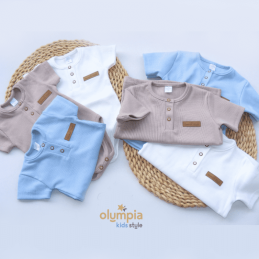 Bawełniane body dla niemowlaka z długim rękawem | Olympia Kids Style