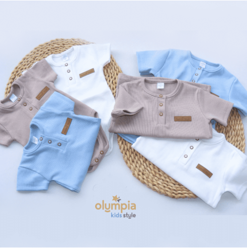 Bawełniane body dla niemowlaka z długim rękawem | Olympia Kids Style