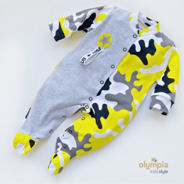 Bawełniany pajac niemowlęcy ze stopkami |OLYMPIA KIDS STYLE