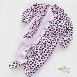 Bawełniany pajac niemowlęcy ze stopkami |OLYMPIA KIDS STYLE