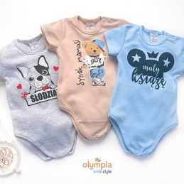 Body niemowlęce z krótkim rękawem| OLYMPIA KIDS STYLE