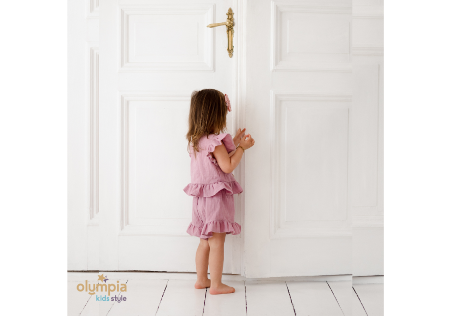 Komplet z Muślinu - Bluzka i Spodenki | OLYMPIA KIDS STYLE