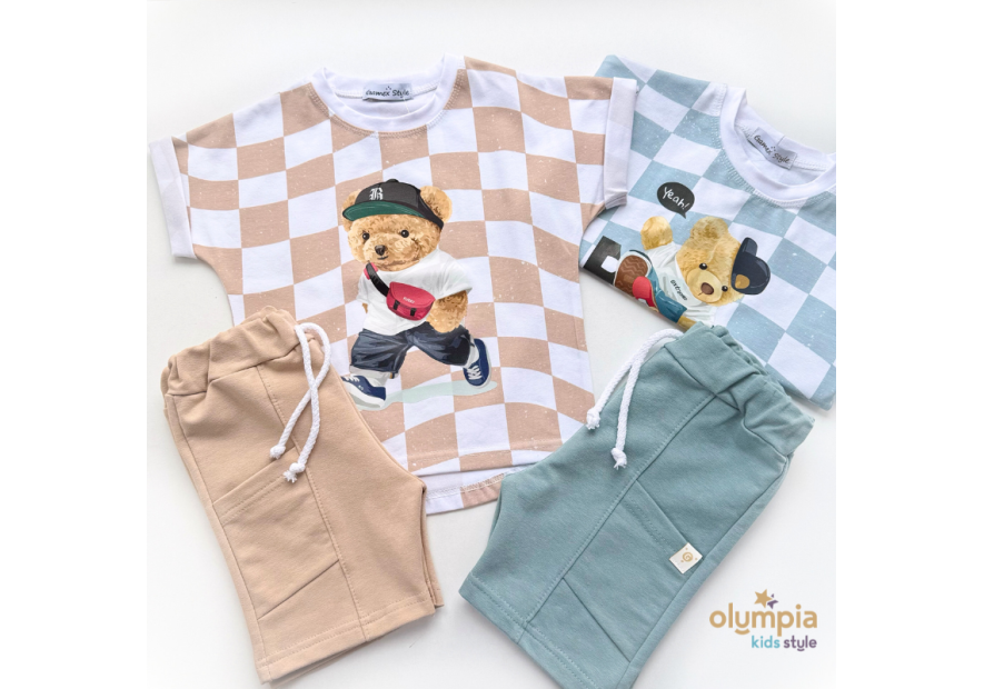 Komplet chłopięcy Bluzka i Szorty MIŚ