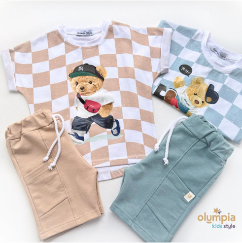 Komplet chłopięcy Bluzka i Szorty MIŚ