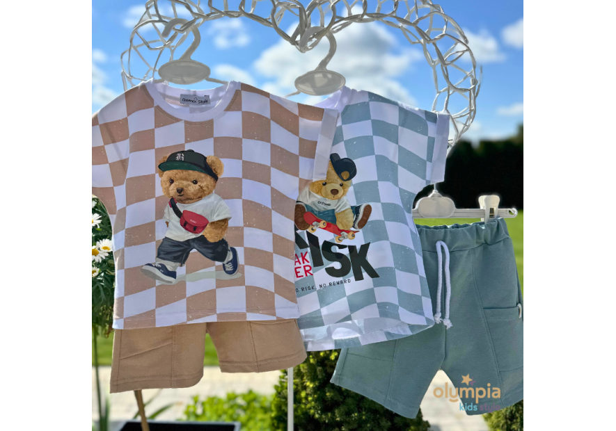 Komplet chłopięcy na lato Bluzka i Szorty MIŚ