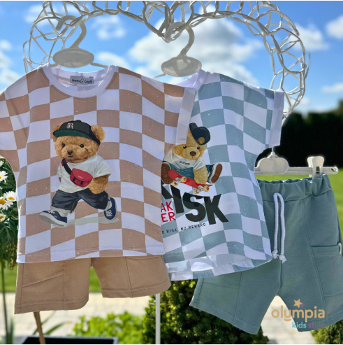 Komplet chłopięcy na lato Bluzka i Szorty MIŚ