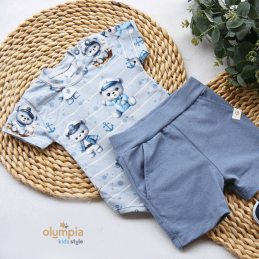 Komplet chłopięcy BODY I SPODENKI | OLYMPIA KIDS STYLE