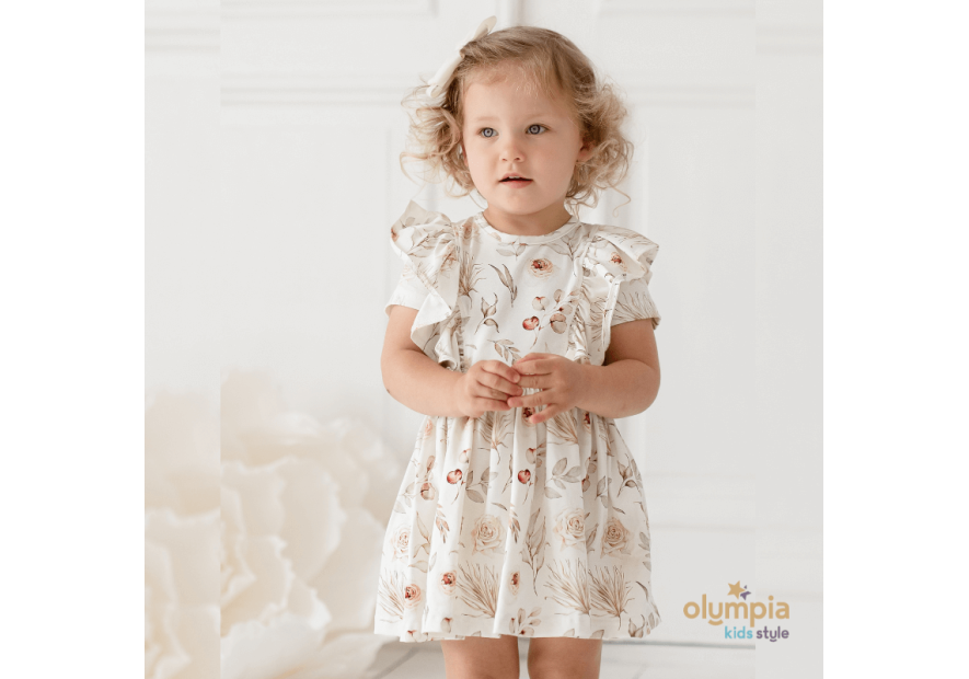 Sukienka w kwiaty dla dziewczynki | Olympia Kids Style