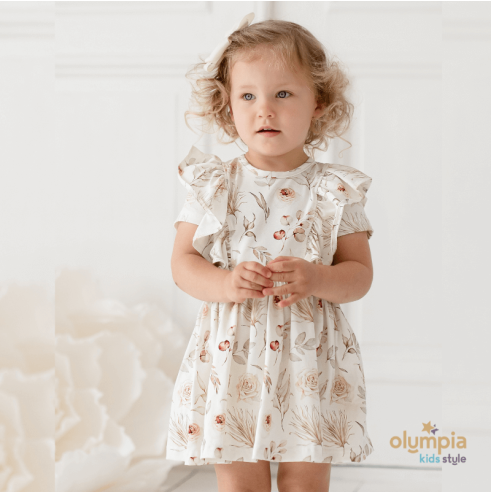 Sukienka w kwiaty dla dziewczynki | Olympia Kids Style