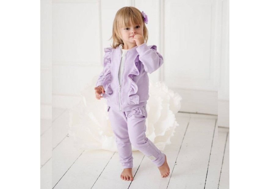 Dres z bluzą rozpinaną i spodniami dla dziewczynki | Olympia Kids Style