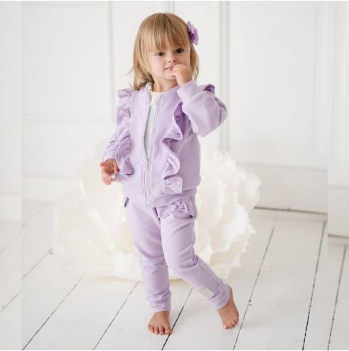 Dres z bluzą rozpinaną i spodniami dla dziewczynki | Olympia Kids Style