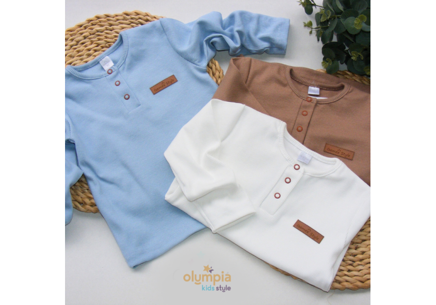 Bluzka POLO z prążka długi rękaw - Gamex