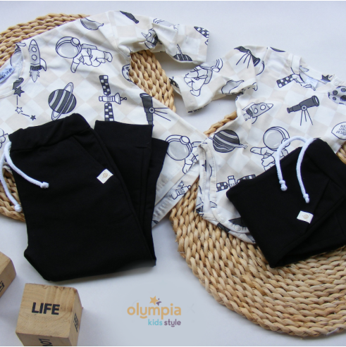 Komplet chłopięcy bluzka i spodnie KOSMOS