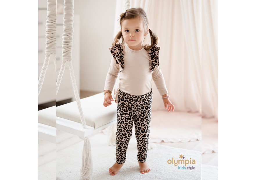 Body niemowlęce i legginsy panterka | Olympia Kids Style