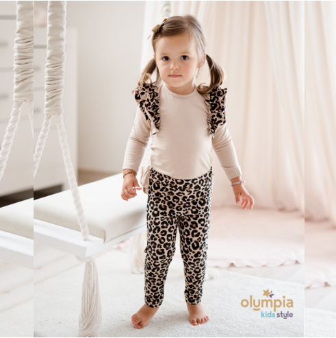 Body niemowlęce i legginsy panterka | Olympia Kids Style