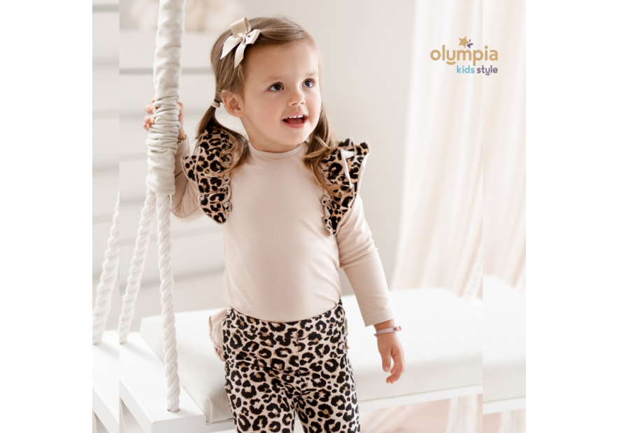 Body niemowlęce i legginsy panterka | Olympia Kids Style