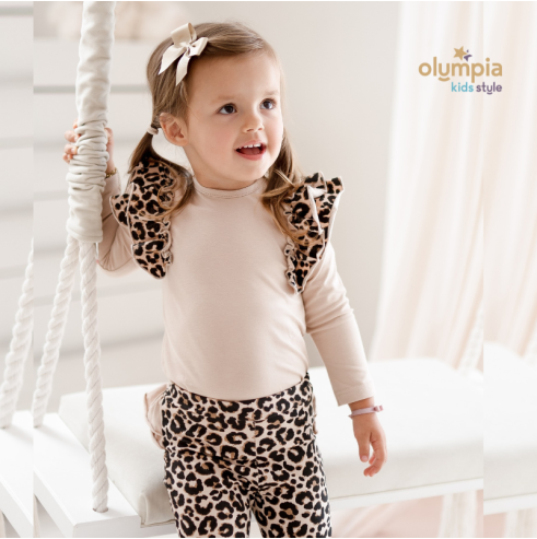 Body niemowlęce i legginsy panterka | Olympia Kids Style