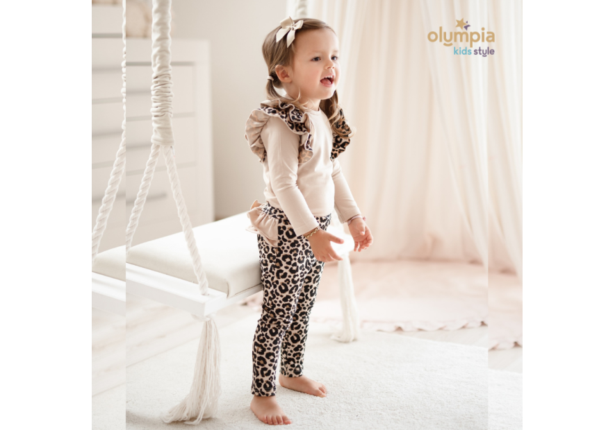 Body niemowlęce i legginsy panterka | Olympia Kids Style