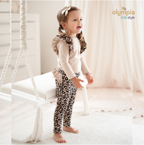 Body niemowlęce i legginsy panterka | Olympia Kids Style