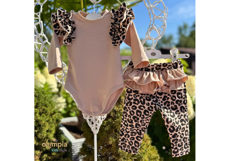 Body niemowlęce i legginsy panterka | Olympia Kids Style