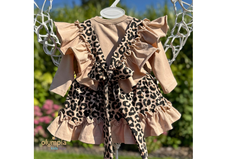 Komplet niemowlęcy bawełniany – body + bloomersy z szelkami | Bezpieczny dla Dziecka| OLYMPIA KIDS STYLE