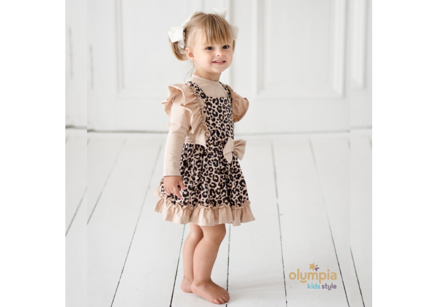 Komplet Bloomers z szelkami i body PANTERKA