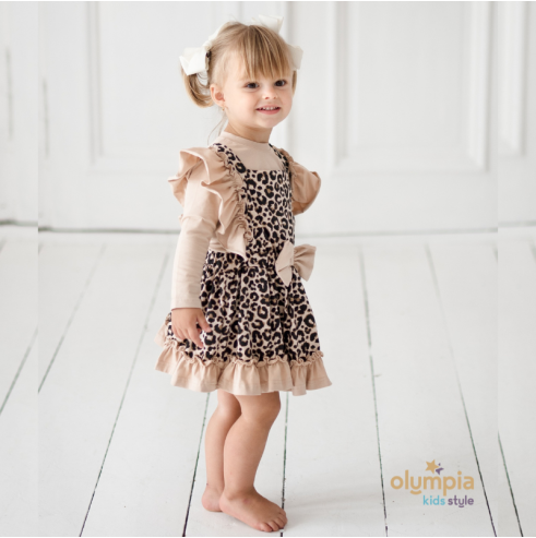 Komplet Bloomers z szelkami i body PANTERKA