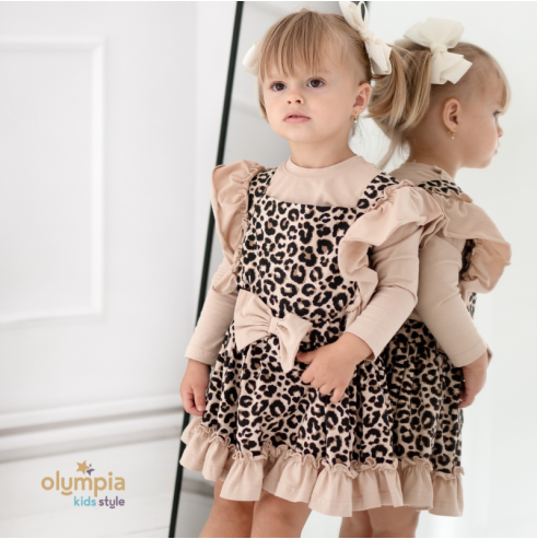 Komplet niemowlęcy bawełniany – body + bloomersy z szelkami | Bezpieczny dla Dziecka| OLYMPIA KIDS STYLE