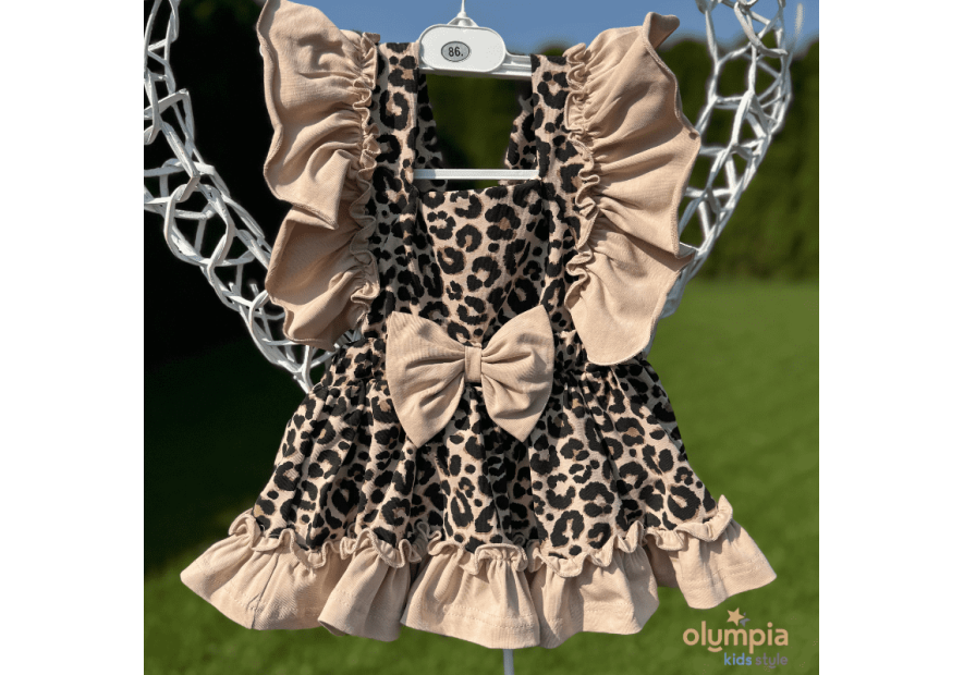 Komplet Bloomers z szelkami i body PANTERKA