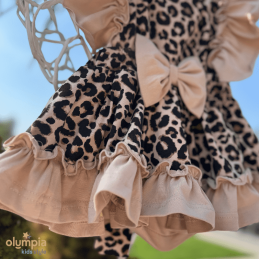 Komplet niemowlęcy bawełniany – body + bloomersy z szelkami | Bezpieczny dla Dziecka| OLYMPIA KIDS STYLE