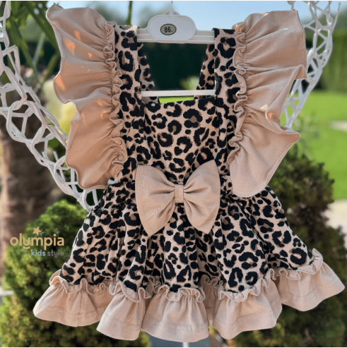 Komplet niemowlęcy bawełniany – body + bloomersy z szelkami | Bezpieczny dla Dziecka| OLYMPIA KIDS STYLE