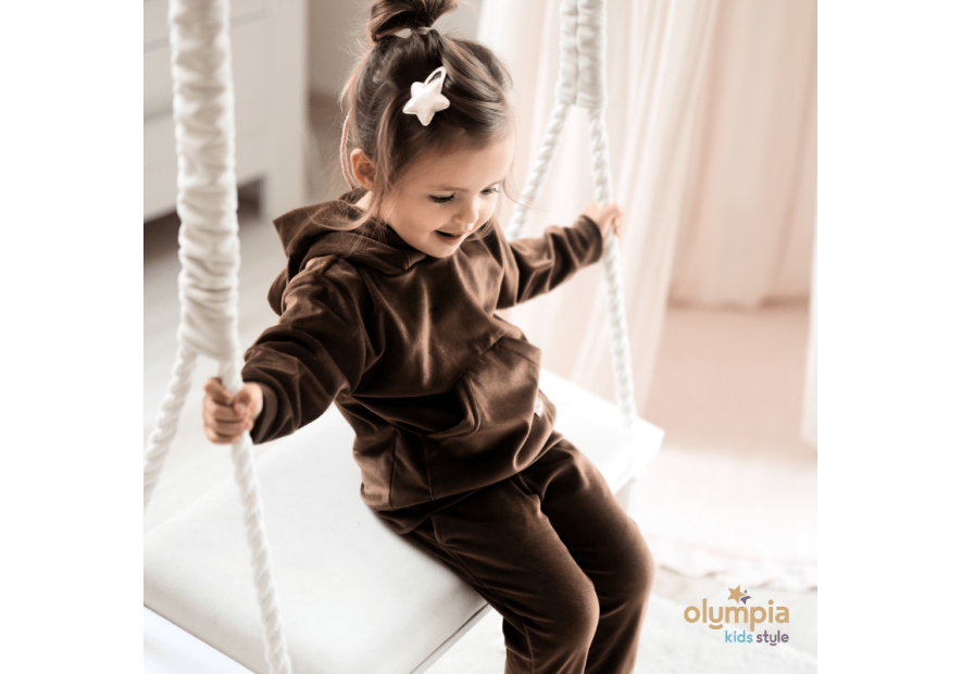 Dres welurowy CZEKOLADA