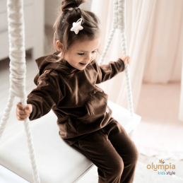 Dres welurowy CZEKOLADA