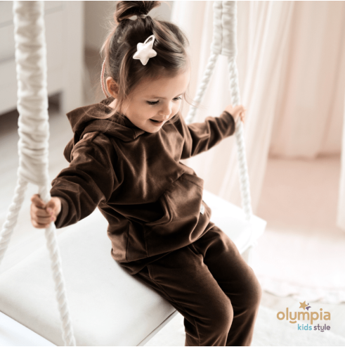 Dres welurowy CZEKOLADA